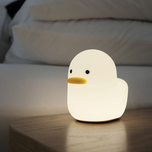 Nordic Cute Lovely Cartoon Dull Duck Led Night Light Silicone USB Charging NightLight