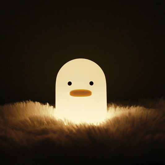 Nordic Cute Lovely Cartoon Dull Duck Led Night Light Silicone USB Charging NightLight